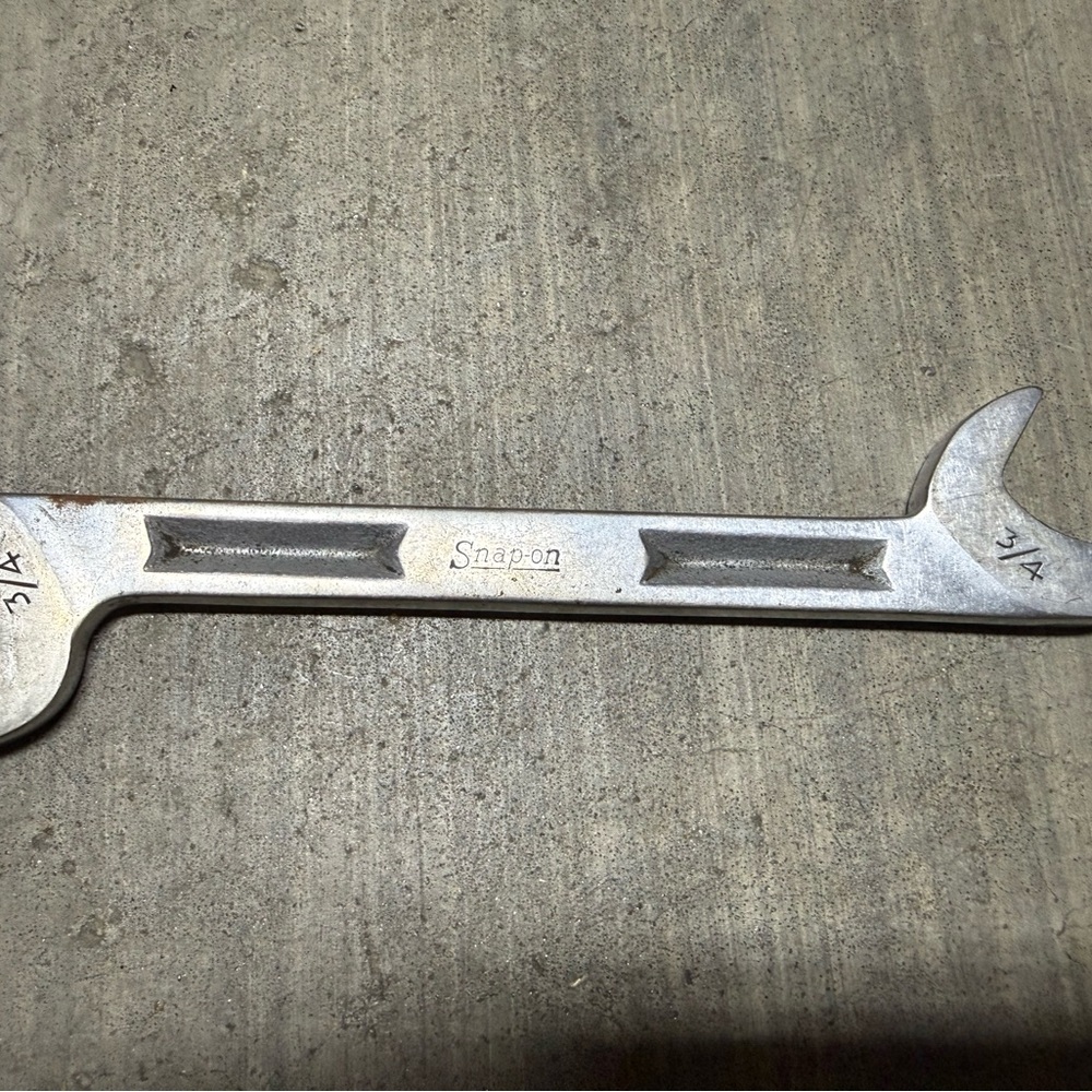 Snap-on Silver Open-End Wrench - 3/4" x 5/8"